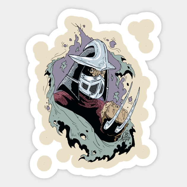 The Shredder Sticker by AustinLBrooksART